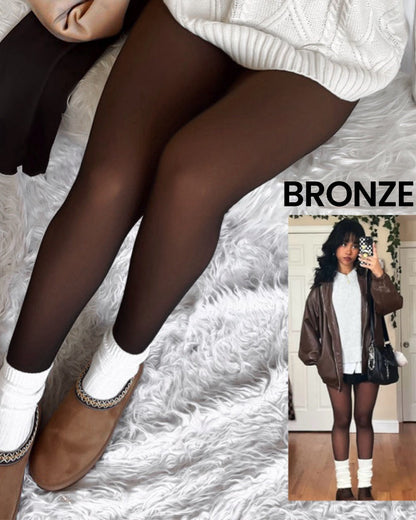 Translucent Fleece Lined Tights For Women