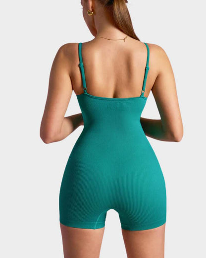 Slimming Spaghetti Strap Romper Shorts