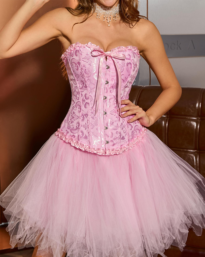 Corset Tops Lace Waist Push Up Shapewear