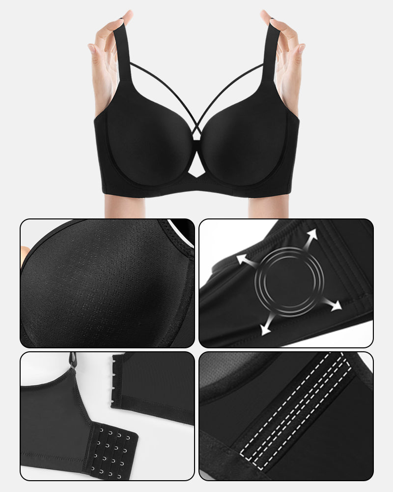 Seamless Push-Up Deep V Bra