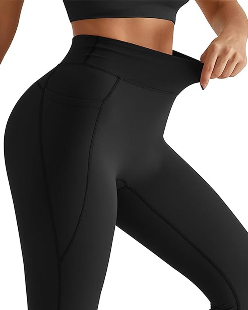 High Waisted Butt Lifting Tummy Control Side Pocket Shaping Leggings