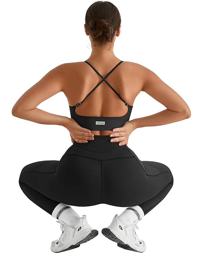 High Waisted Butt Lifting Tummy Control Side Pocket Shaping Leggings