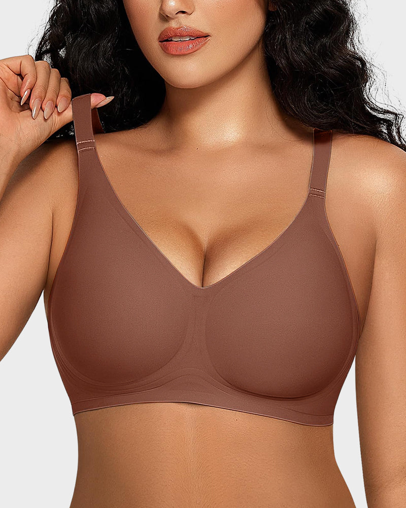 Seamless Deep V Push-Up Wireless Bra For Women