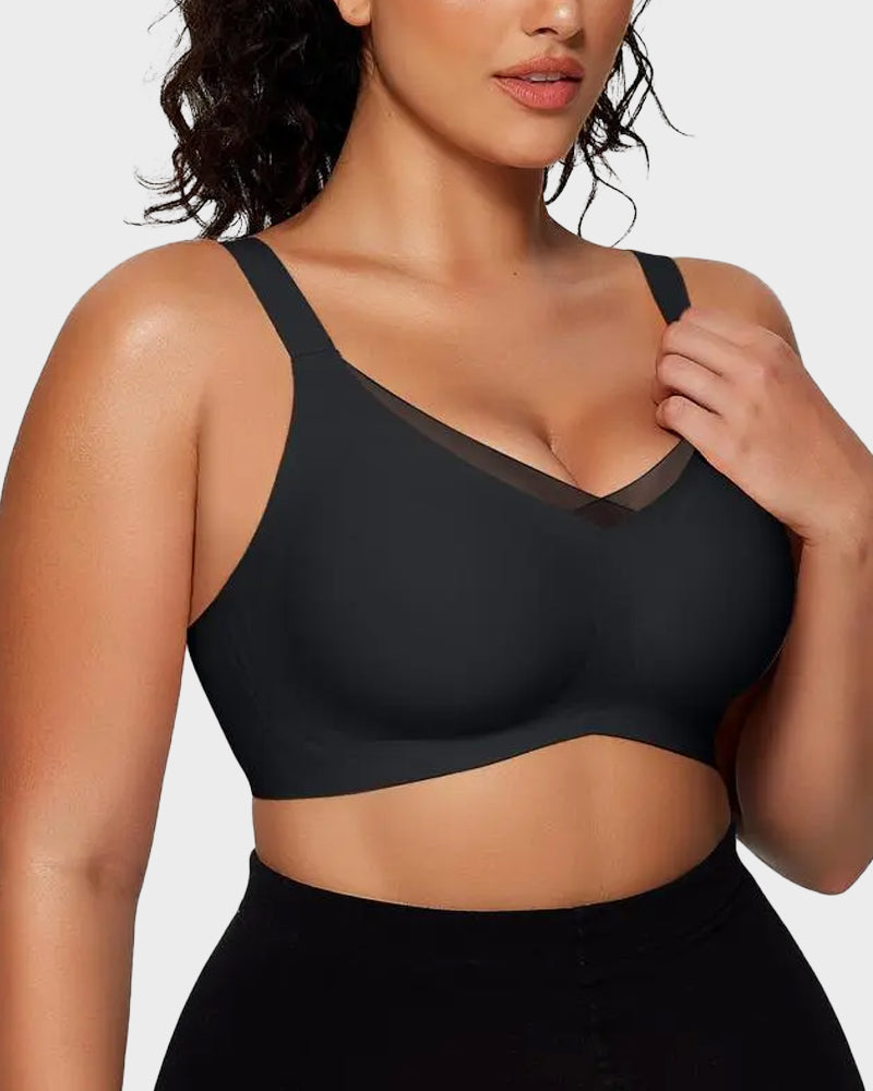 Womens Wireless Bras V Mesh Comfortable Bralette Supportive
