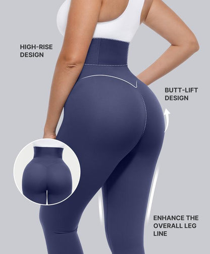 AirSlim ElasticFuse High-Waist Shaping Leggings – Tummy Control, Comfy Support, Black