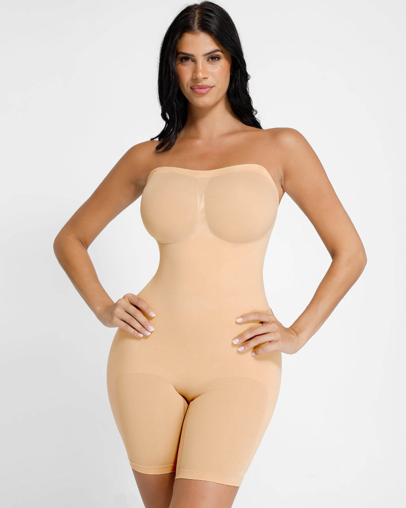 Shapecurve Seamless Strapless Bodysuit with Removable Straps