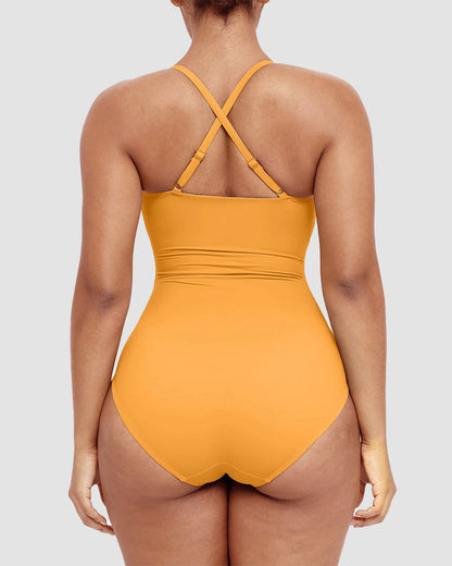 Smart Sculpt U-Ring Cut Out Shaping Swimsuit