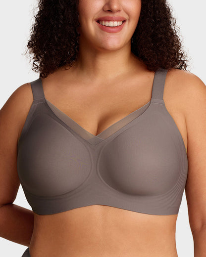 Womens Wireless Bras V Mesh Comfortable Bralette Supportive