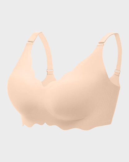 Soft Full Coverage Scalloped Wireless Jelly Bra