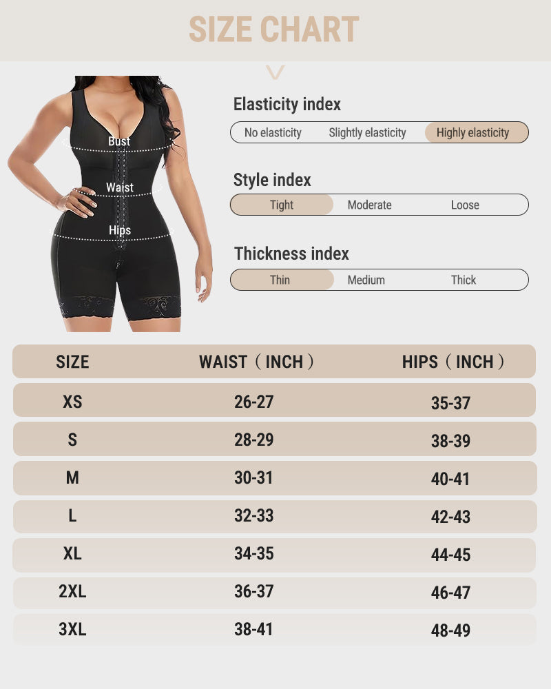 Double Compression Tummy Control Shapewear With Bra