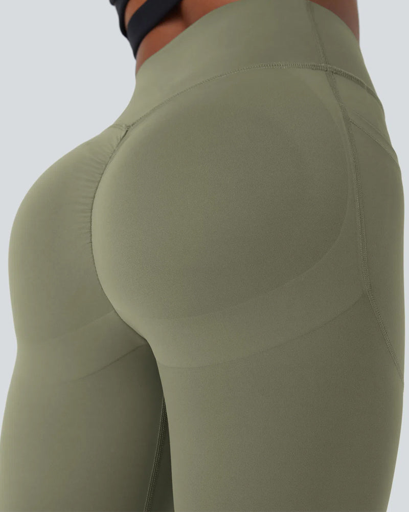 High Waisted Tummy Control Workout Leggings with Side Pockets