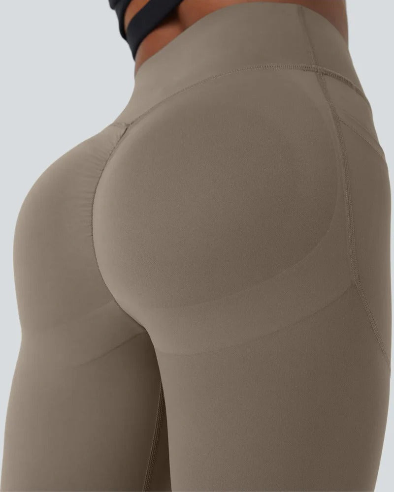 High Waisted Tummy Control Workout Leggings with Side Pockets