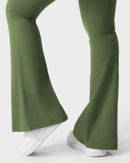 Flared Butt Lifting Leggings with Pockets